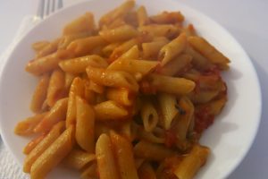 Pasta for dinner - Meet Hostel