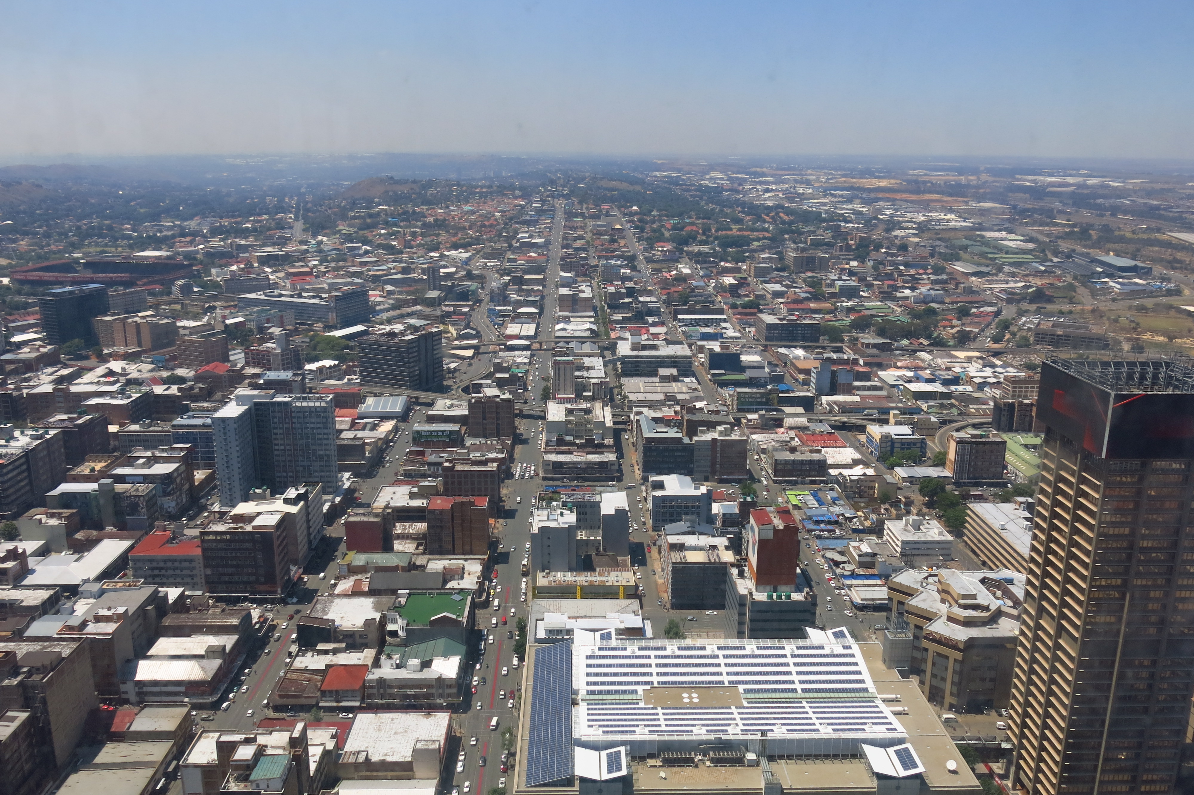 View of Johannesburg from Carlton Centre in South Africa