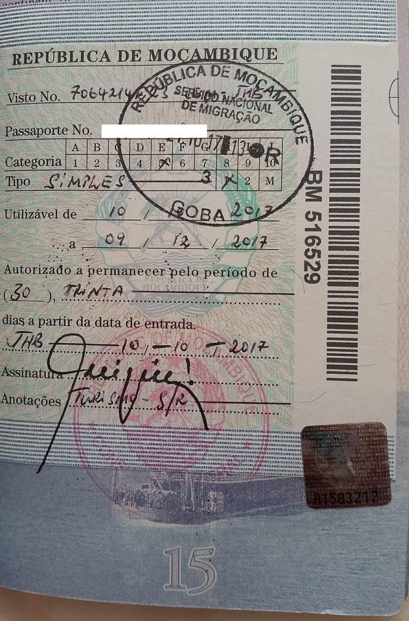 mozambique visit visa for pakistani