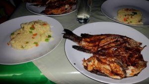 Zambian meal in Livingstone